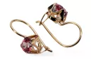 Vintage Stil Ohrringe Rubinrot Originales Vintage-Roségold aus 14 Karat vec142r